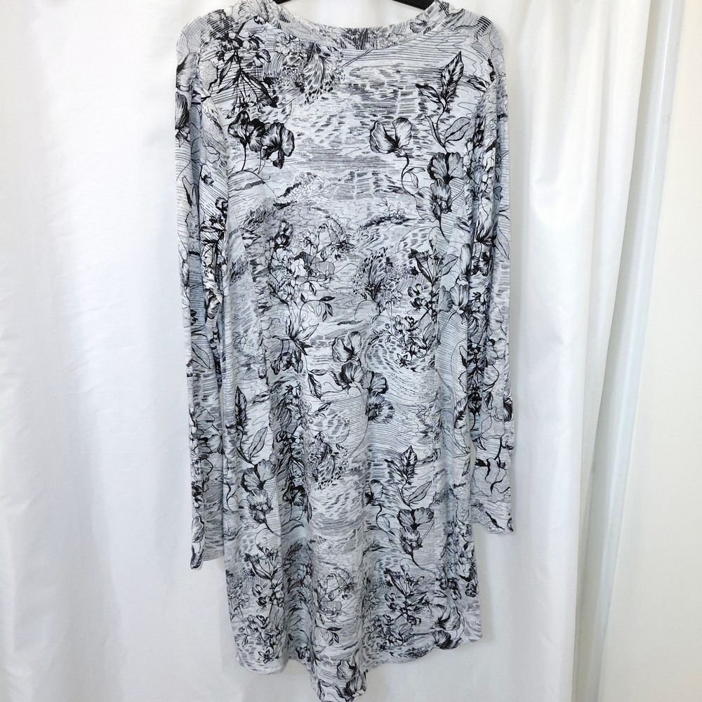 Athleta Balance Dress Sz XL Eden Floral Gray Pattern Very Good Used Condition - Picture 7 of 12